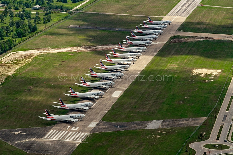 Boeing 777's on Runway 18/36 - storage during Covid-19 situation